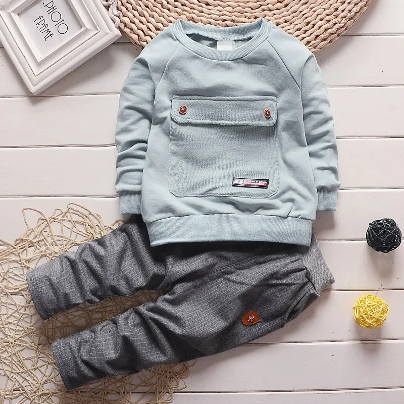 

Kids Suits Big Bag Pants Children Tracksuit Boys Clothes Set happy boys Clothes For 1~4Years