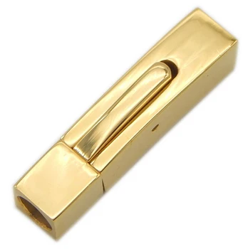 

Stainless Steel Snap Bayonet Clasps Fit 4/5mm Round Leather Cord Gold Tone Connectors Clasps Bracelet Jewelry Making F3539