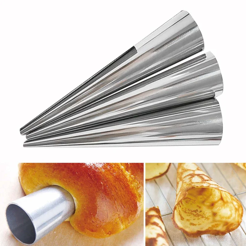 

12Pcs Spiral Croissants Mold Loaf Baking Tool Bread Pastry Tube Cone Roll Moulds Cooking Tools