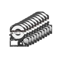 10 шт. PUTY SS18KW LC-5WBN 18 мм черный на белом фоне Совместимые типы лент лента для принтеров для LW-300 LW-400 LW-600P SR230C принтер для печати этикеток