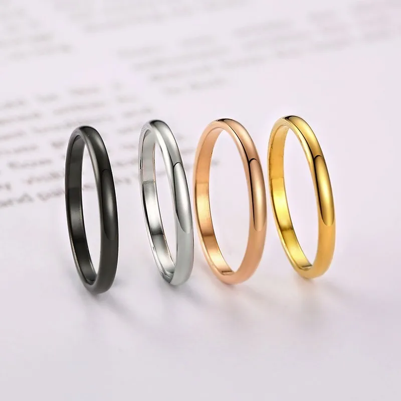 Women Stainless Steel Ring Set 5pcs Extra Small Size #3-#10