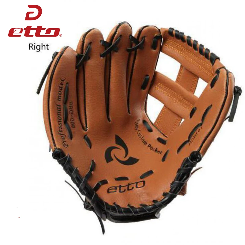 Etto High Quality PVC 10/11 Inches Men Professional Baseball Glove
