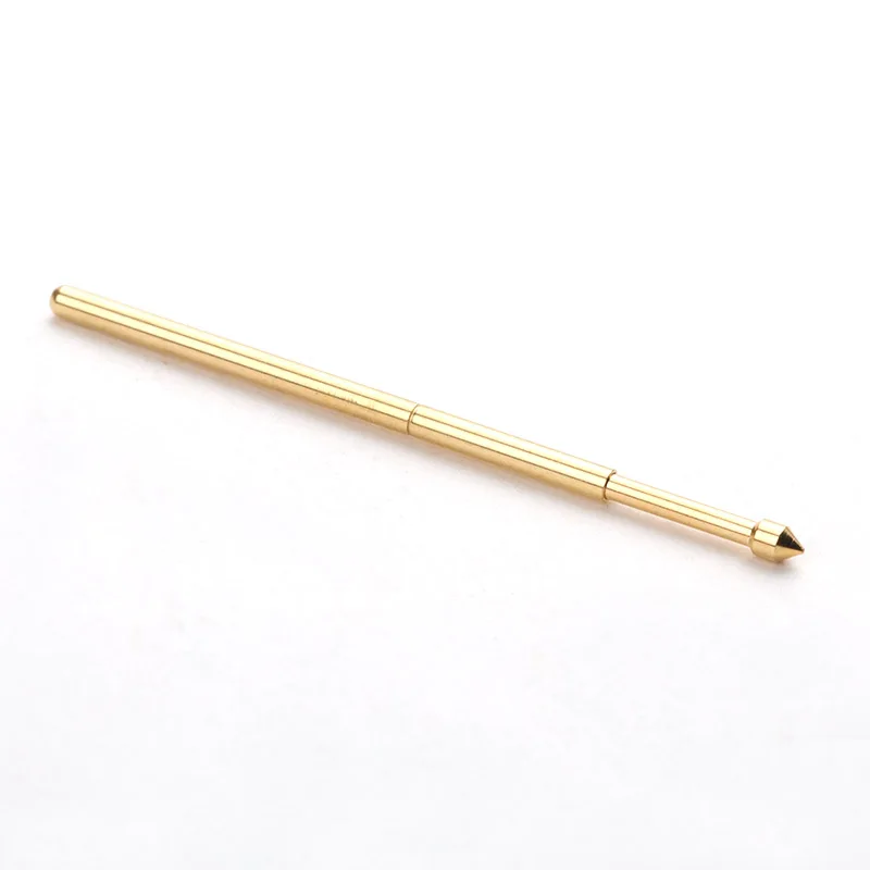 PA100-E 100pcs Test Probe Spring Brass Gold Plated For Testing Circuit Board Electronic Instrument Tool Length About 33.35mm