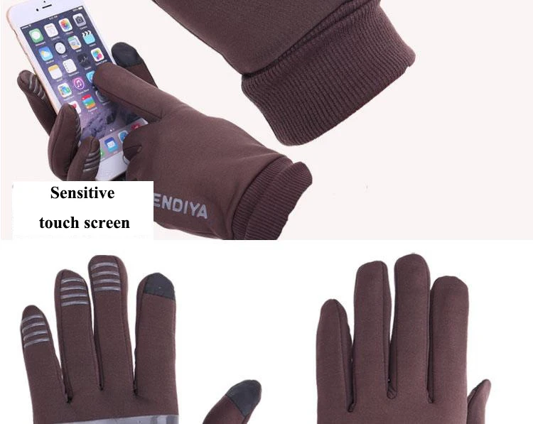 Велосипедные перчатки Осенние Зимние перчатки для сенсорного экрана мужские внедорожные Нескользящие теплые флисовые перчатки снаряжение для велоспорта