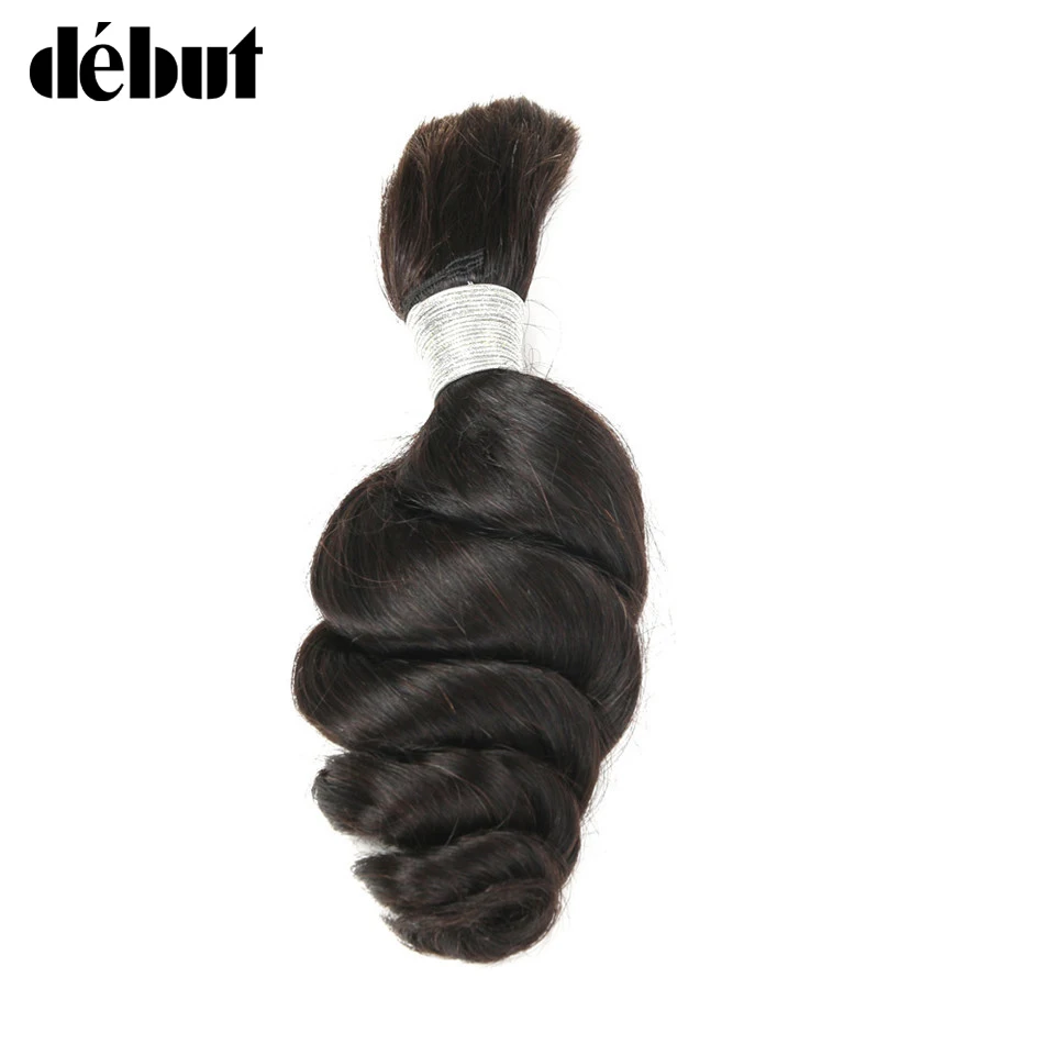 

Debut Hair Bulk 10-30 Inch Human Braiding Hair Bulk No Weft 1PC Remy Brazilian Loose Wave Bulk Hair Extension Crochet Free Ship