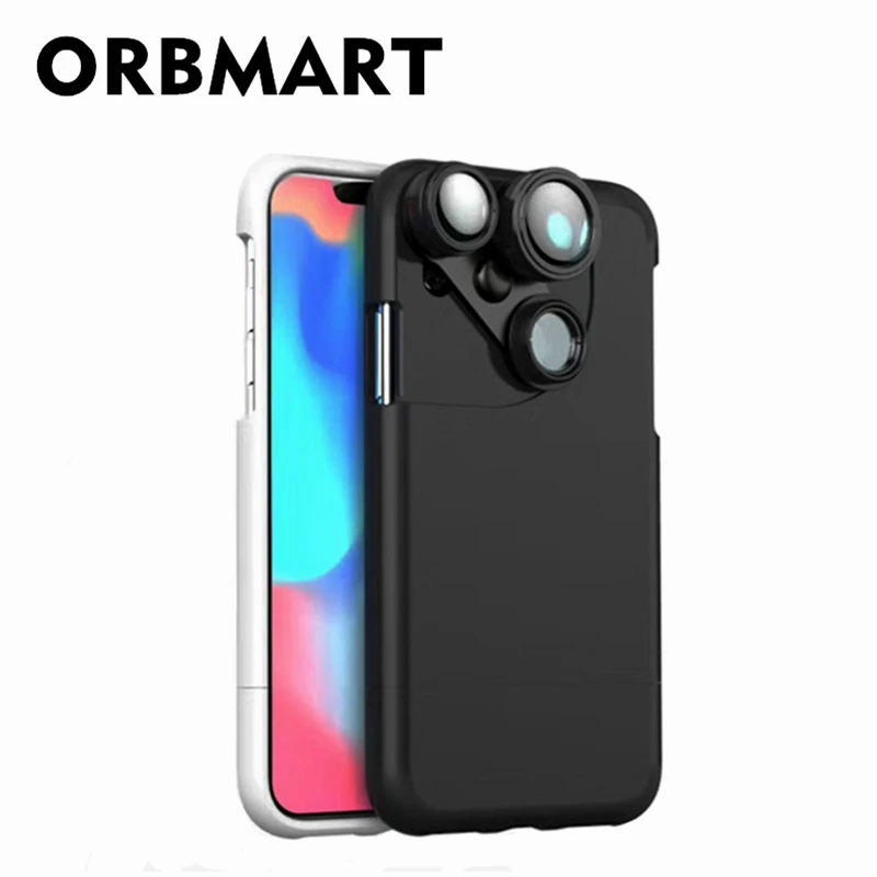 

ORBMART 4 IN 1 Mobile Phone Lense Kit 180 Degree Fish Eye Lens 0.65X Wide Angle Lens 15X Macro Lens 2X Zoom Lens For iPhone X