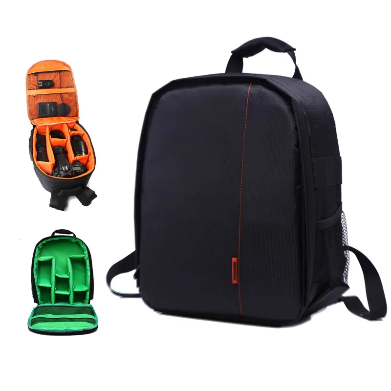 Digital Camera Bag Backpack Padded Waterproof Shockproof Bags W/Rain