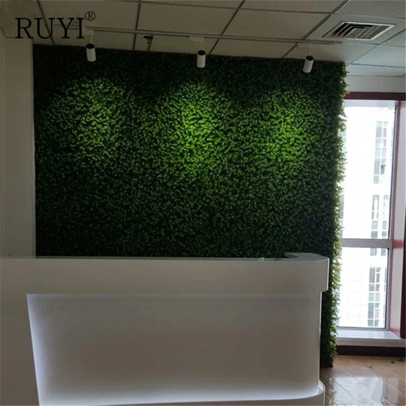 Us 6 45 11 Off Artificial Grass Wall Green Plants Setting Wall For Home Company Building Wall Decoration In Artificial Dried Flowers From Home