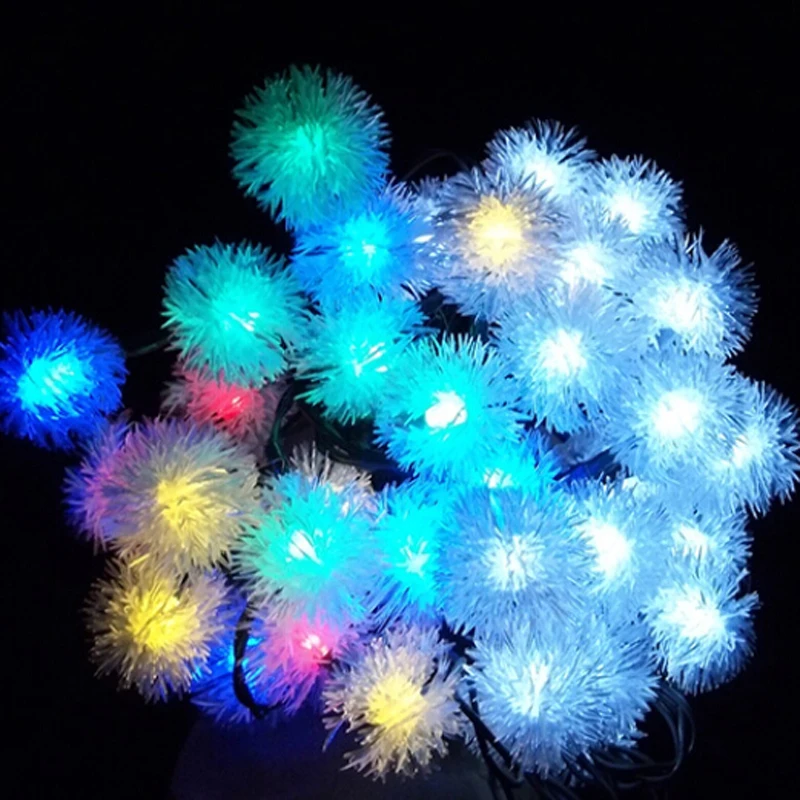

Chuzzle Ball Led Christmas Tree Light Solar Powered Fairy String Lights 20 RGB Led Globe Lighting for Outdoor Gardens Party