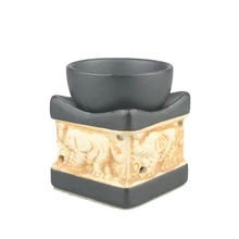 Керамическая горелка для масла в виде слона, горелка для свечей, Бытовая лампа для ароматерапии, масляная лампа, украшение дома Q