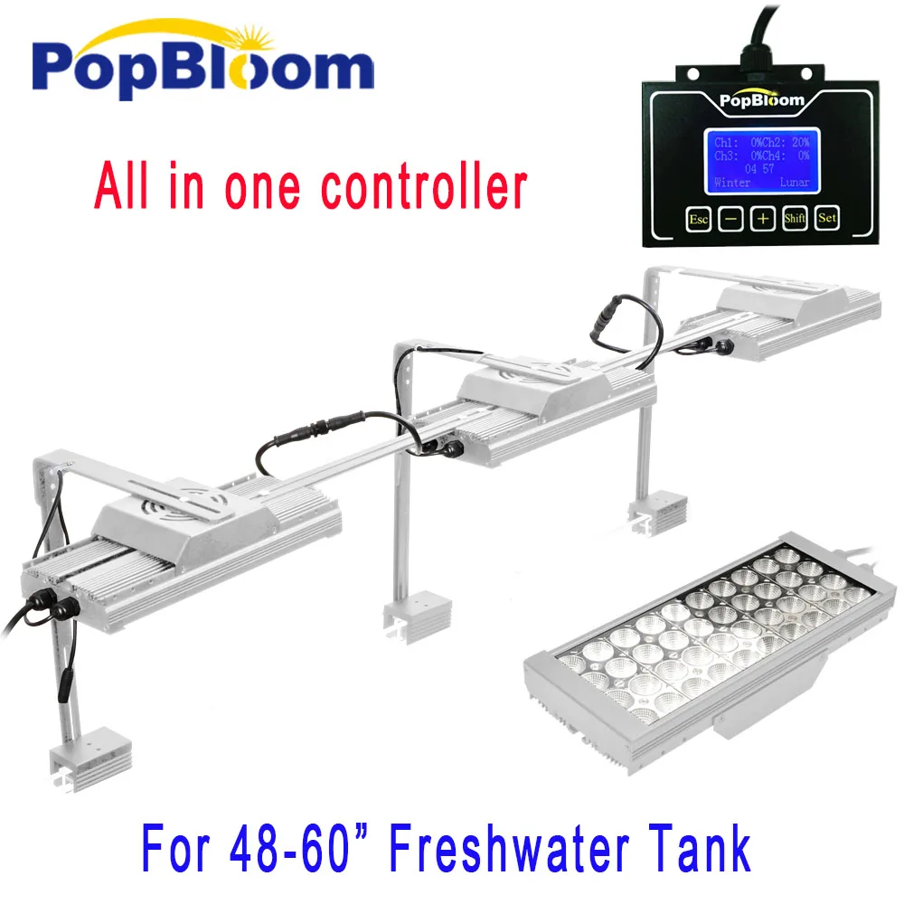 

PopBloom aquarium led lighting luz uv lamp aquarium for freshwater fish tanks sunsun dimmable with smart controller FI3SP3