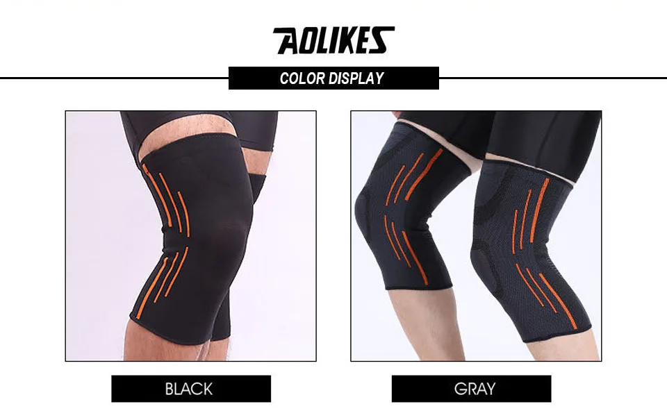 AOLIKES 1 шт. дышащий Elatic Brace Поддержка колена для бега артрит Meniscus Tear Sports суставы наколенники