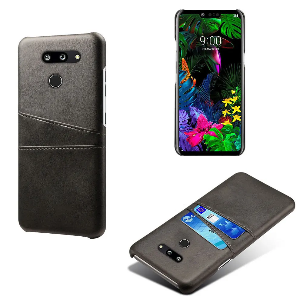 

PU Leather Back Cover Phone Case For LG G8 THIN Q V50 K40 K20 Aristo2 Business Style Card Pocket Wallet Phone Cover Slim Shell