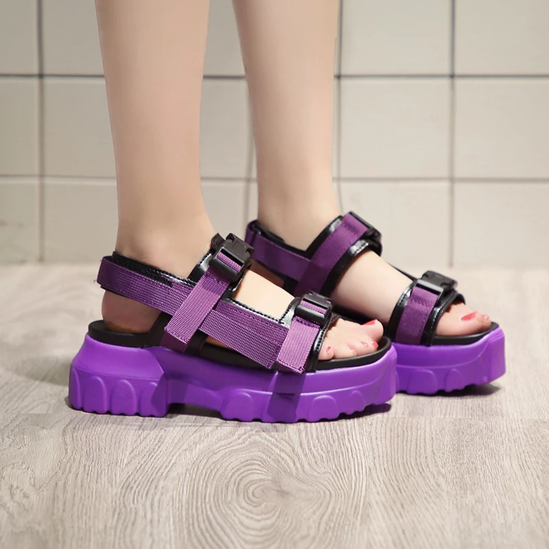 Zatsopan Chunky Sandals Women Buckle Platform Summer Shoes Woman Open Toe Casual Sandal Sandalias Mujer 2019 Sandale Plate Femme