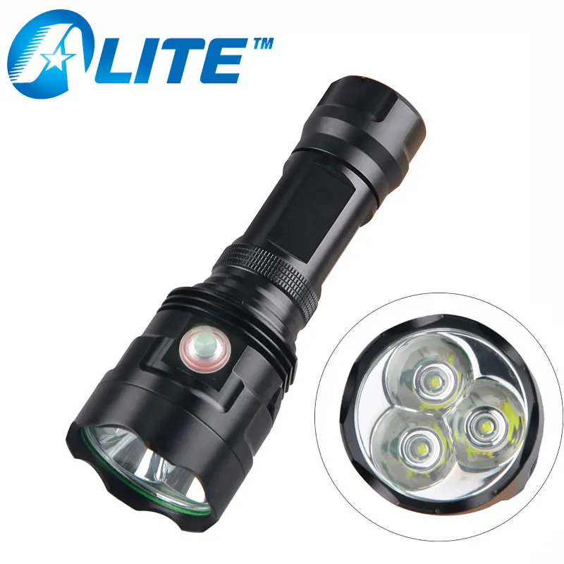 

[Free Ship] usb rechargeable flash light tactical 3 xml-t6 led powerful waterproof 26650 flashlight
