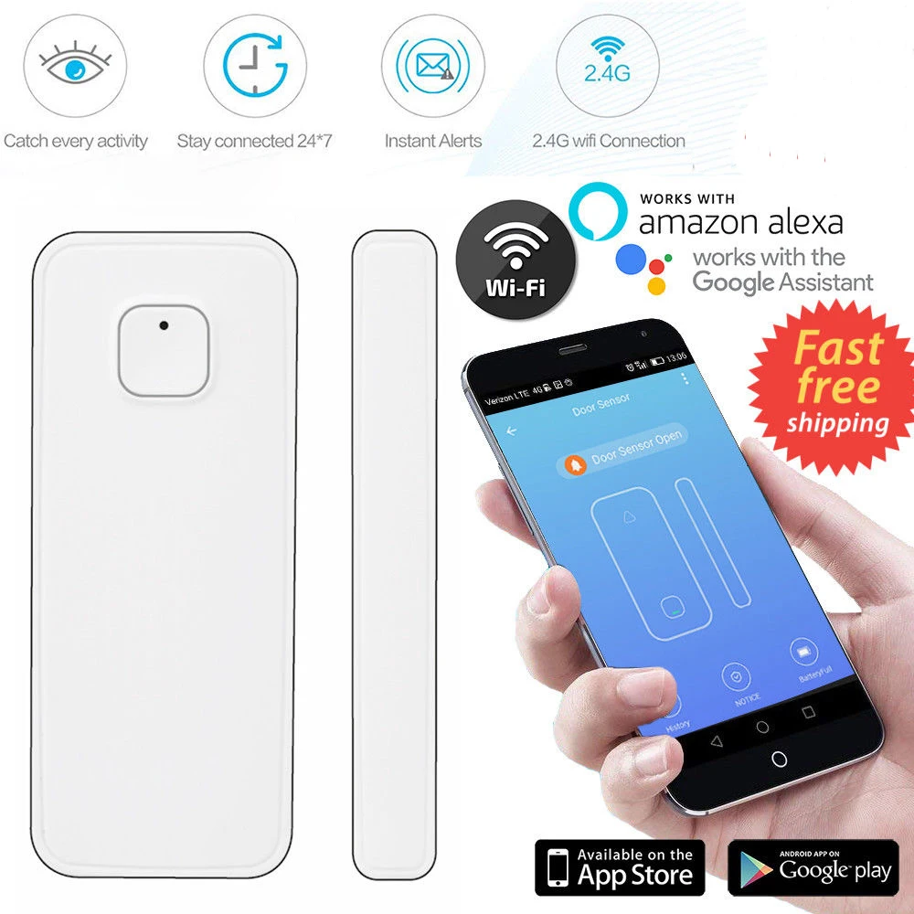 

Newest Door Window Sensor Detector Gap Wireless Smart Home Kit Contact Bell Chime Alarm Compatible Alexa Google Home Homekit