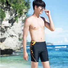 Мужская нейлоновая профессиональная одежда для плавания с принтом Шорты для плавания мужской купальный костюм Пляжная одежда черные плавки боксерская доска для купания и плавания трусы