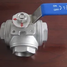 G1.25 304 нержавеющая сталь шаровой клапан dn32 T Порты и разъёмы Válvula