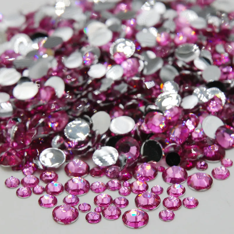 

Wholesale fashion mixed size light rose color flat back non-fixed stone resin rhinestone 3D charm DIY nail art decoration