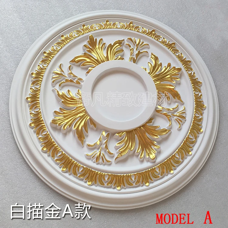 Us 42 0 Pu Decorative Ceiling Rose D395mm Pendant Lamp Drop Light Decor Panel Ceiling Rosette Decoration In Lamp Bases From Lights Lighting On