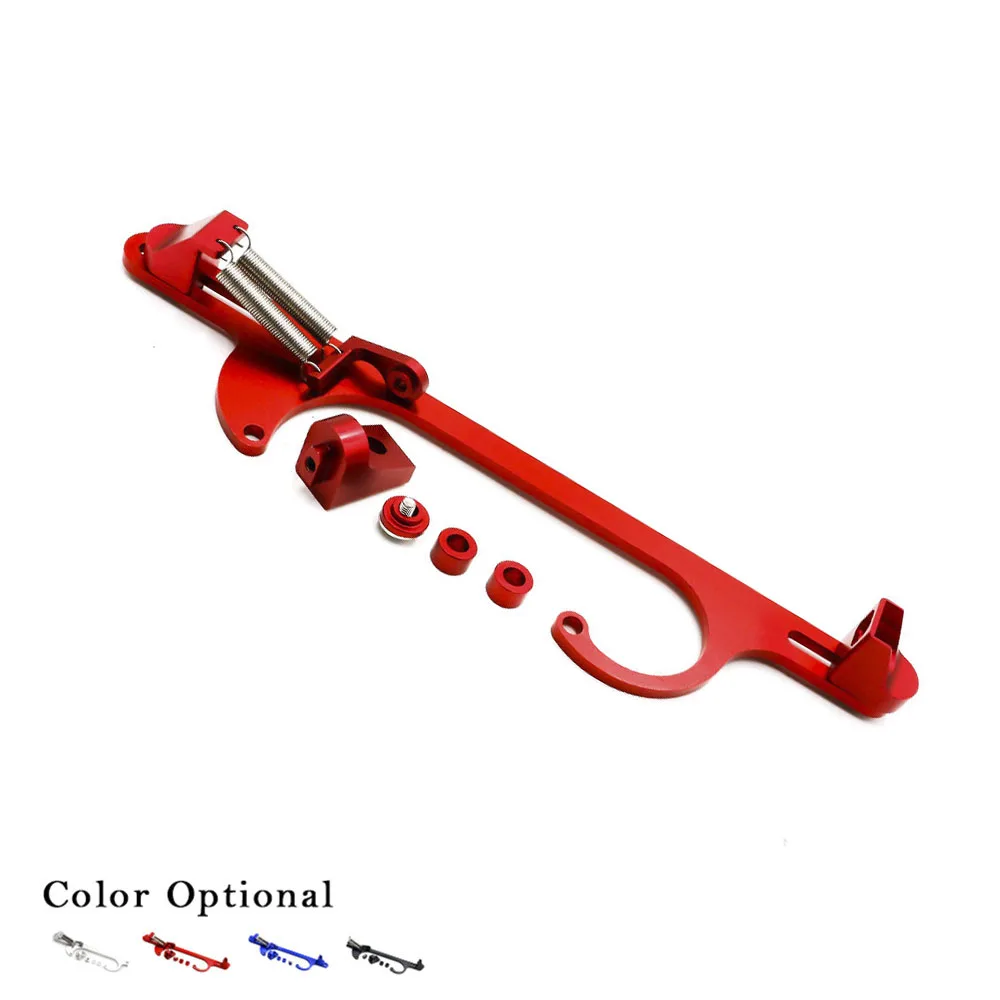 

4150 4160 Series Black Red Blue Silver Billet Aluminum Throttle Cable Carb Bracket TT101100