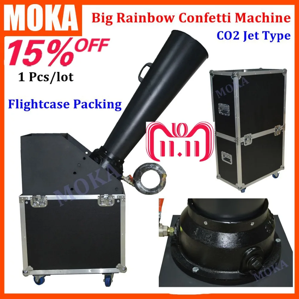 CO2 Big Aluminium Cast Confetti Machine Hand Control CO2 Confetti Maker