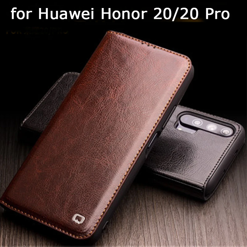 Чехол для Honor 20pro Qialino чехол из натуральной кожи Huawei v20 20 телефона деловой флип-кейс