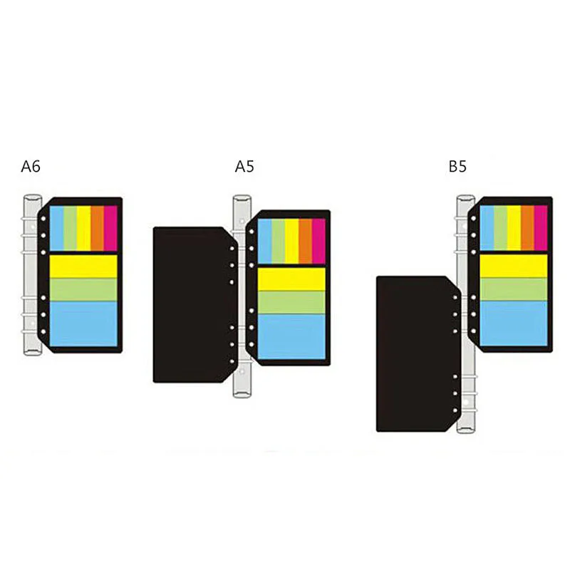 B5 A5 A6 Стикеры для планирования расписание 6 отверстий связующего молочная Памятка разделяющий стикер для папка с кольцевым механизмом