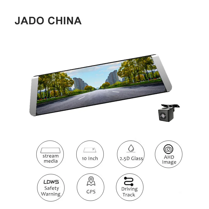 JADO D800 Steam Video Mirror font b Car b font Dvr font b GPS b font