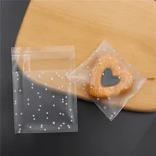 50 шт. 7/10 см с оборками матовый прозрачный печенья и конфетная сумка самостоятельной клейкий пластиковый пакет для печенья пакет для выпечки поставки