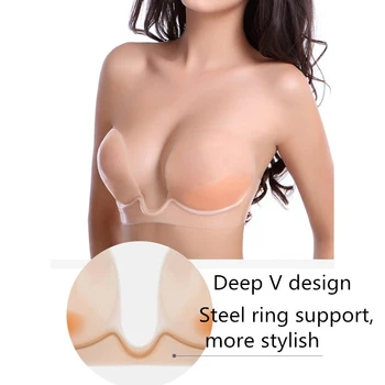

Hot Sexy Women Invisible Bra Self-Adhesive Strapless Silicone Breast Form Enhancer Bra Woman Lingerie Nude Bras
