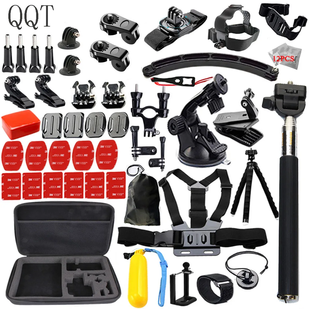 Qqt для GoPro Интимные аксессуары комплект ди montaggio treppiede для Go Pro Hero 6 5 4 3 SJCAM SJ4000 для Go Pro 5 комплект 4 К спортивные камеры