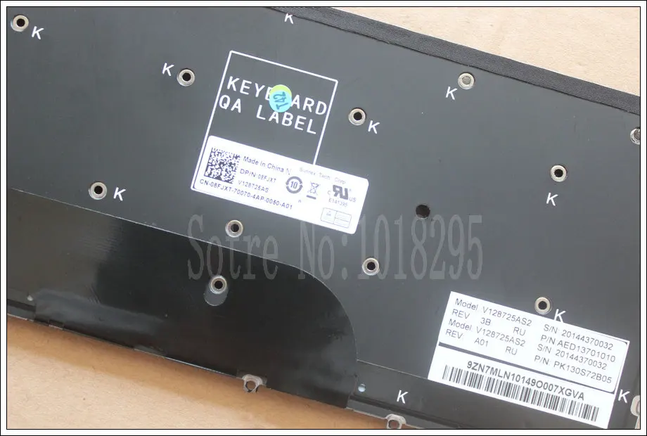 Teclado para Computador Laptop Dell Fj08x7 Russian Russo Ru. Retroiluminação. Novo - Imagem 2