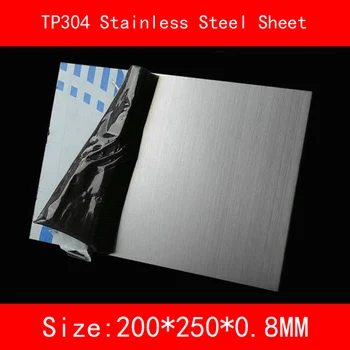 

0.8*200*250mm TP304 AISI304 Stainless Steel Sheet Brushed Stainless Steel Plate Drawbench Board lab DIY Material