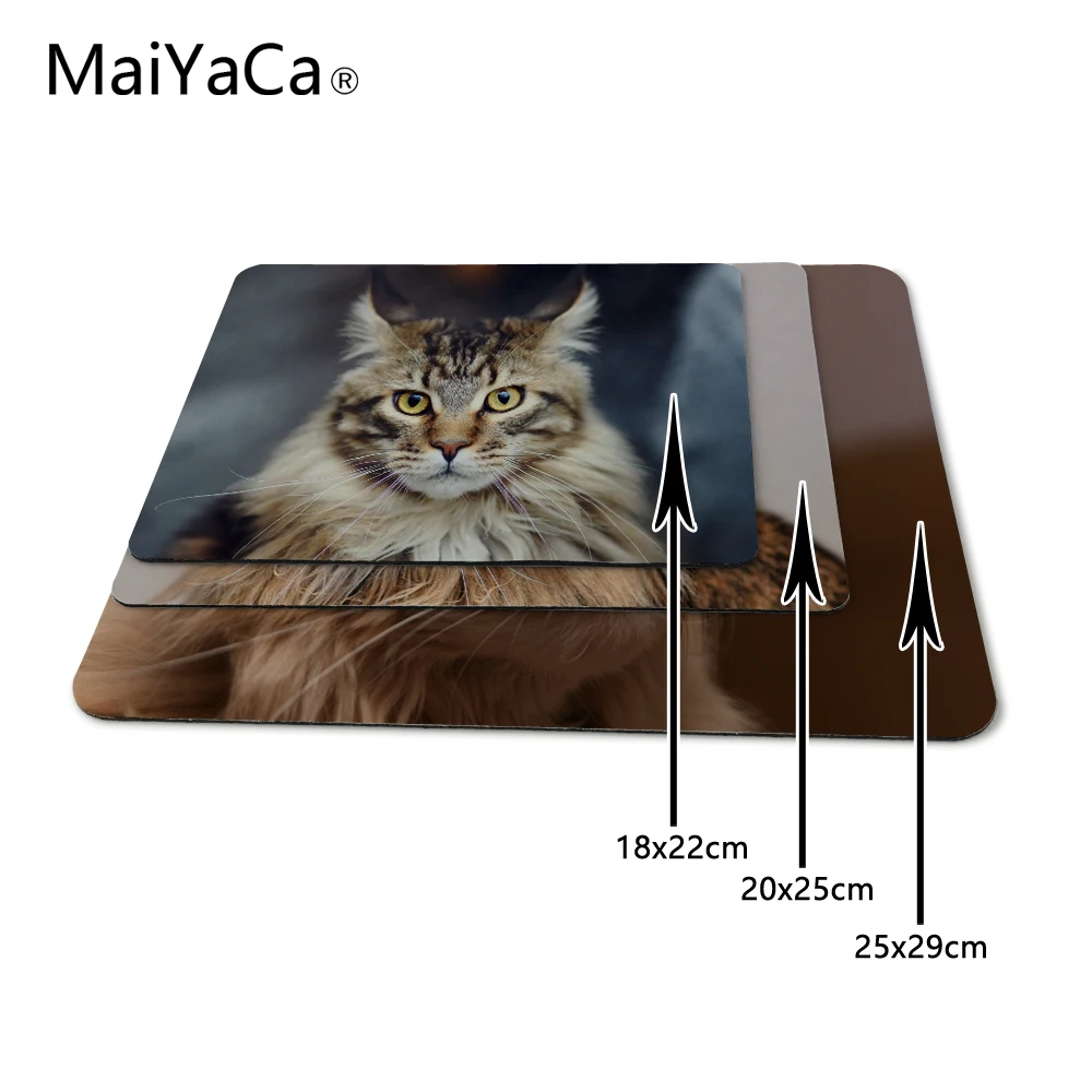 MaiYaCa Кот мейн кун горячая распродажа 18*22 см и 25*29 Коврик для мыши Удобные коврики