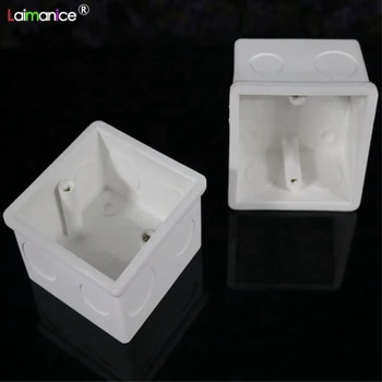 

10pcs 86 Wall pad Cassette Universal White Wall Mounting Box for Wall Switch and socket stair step light lamp mount bottom box