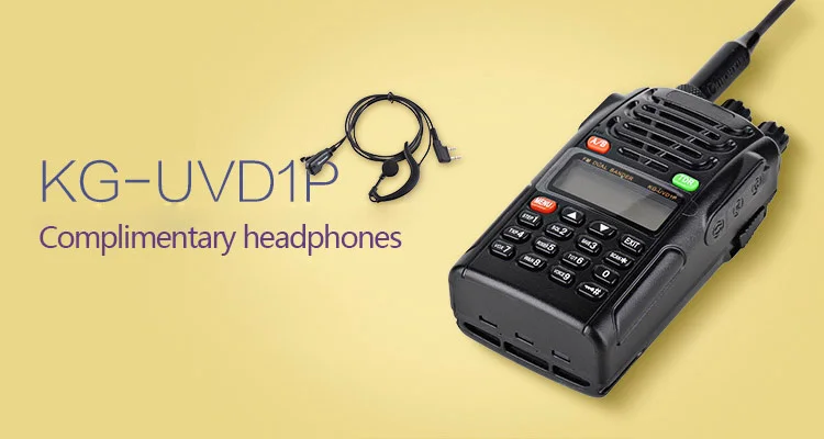 Новый оригинальный KG-UVD1P портативная рация VHF/UHF Dual Band 136,000-174,995 МГц и 400,000-479,995 МГц FM трансивер двухстороннее Райдо