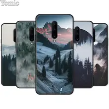 Soft Phone Case Shell for Oneplus 7 7 Pro 6 6T 5T Black Case for Oneplus 7 7Pro Silicone Cover Mountain Peak Forest