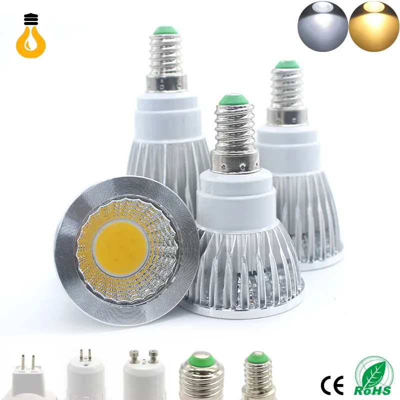

1PCS/LOT COB GU5.3 E14 MR16 12V Lampada LED Lamp 220V 110V 9W 12W 15W Bombillas LED Spotlight Lamparas LED Bulbs Light