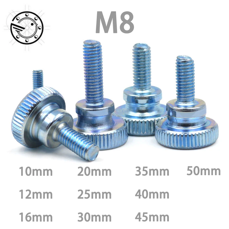 10pcs GB834 M8 Carbon Steel thumb screw with collar round head with