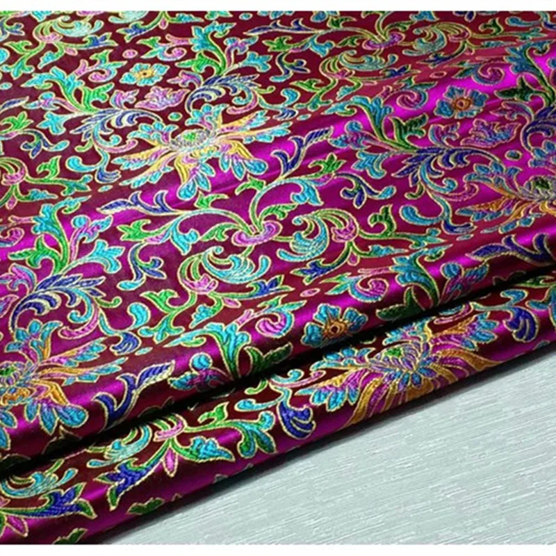 CF384 1 ярд 6 цветов китайская парча с цветочным рисунком жаккардовый чонсам