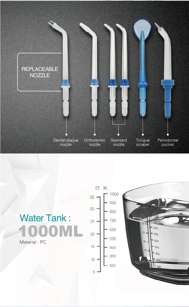 Водный Пульс V700P воды Flosser 1000 мл Емкость Стоматологический Ирригатор полости рта
