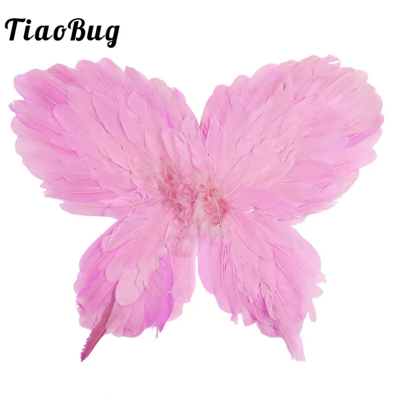 

TiaoBug Kids Girls Feather Angel Butterfly Wings Child Masquerade Halloween Cosplay Party Festival Carnival Costume Accessories