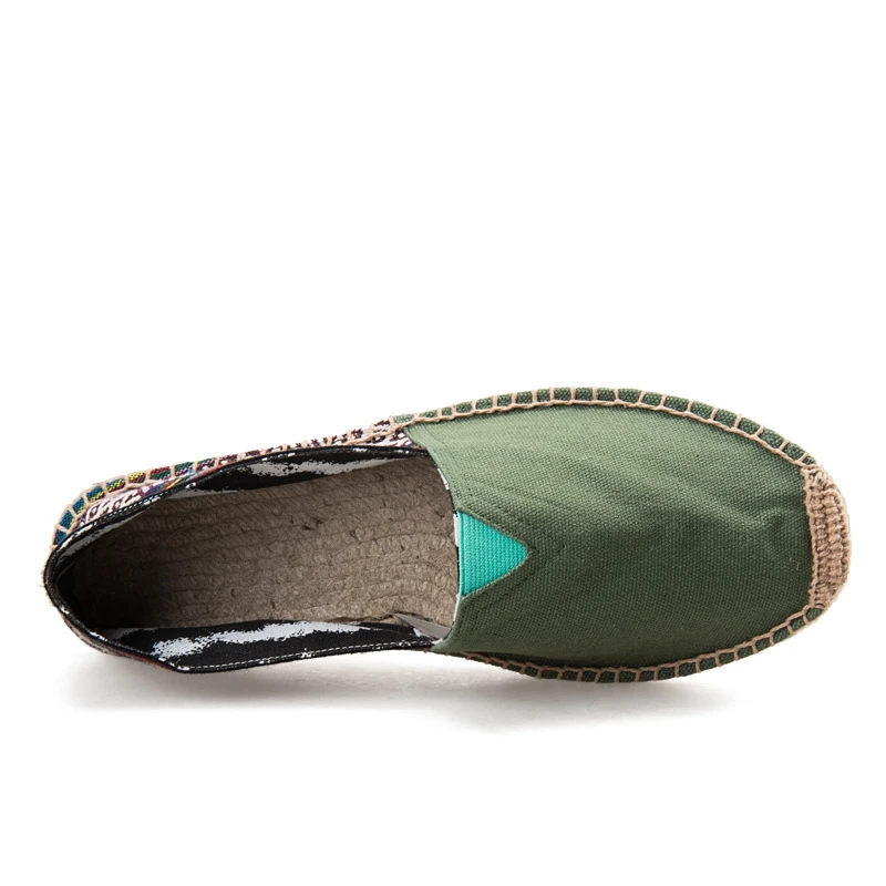HANSCHIC 2017 New Arrival Green Retro Comfortable Simple Design Ladies Womens Casual Espadrilles Shoes for Female Unisex 101410 (5)