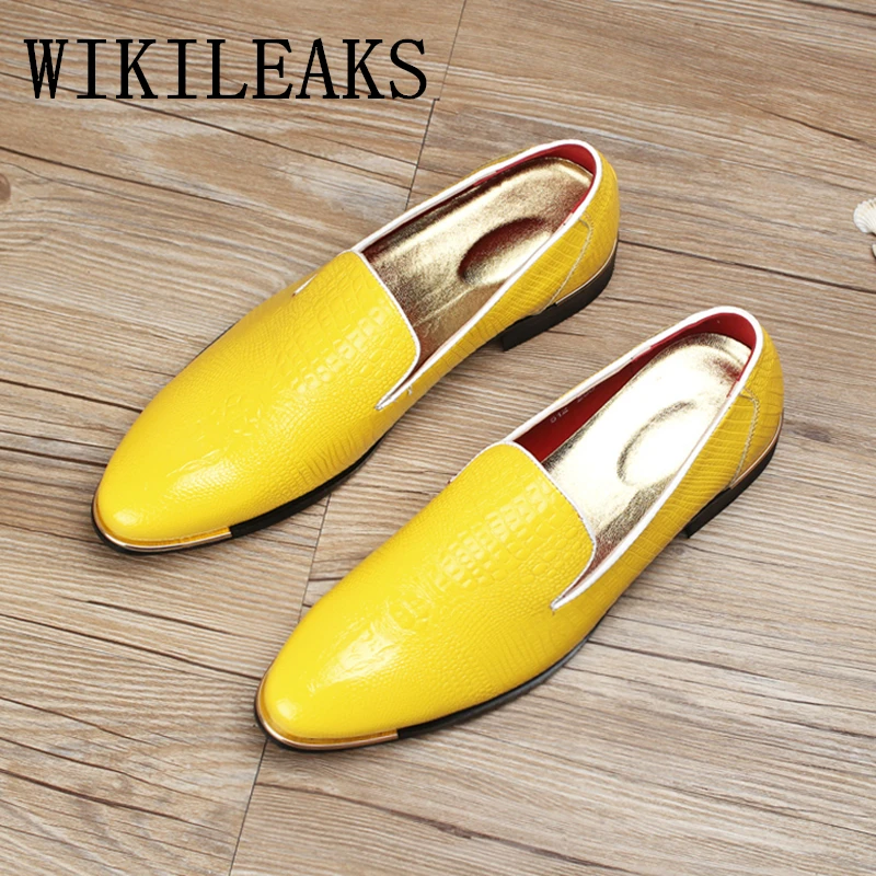 yellow dress and black shoes