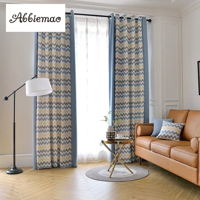 Abbiemao Modern Simple Style Ripple Pope Curtains For Dining Room Living Cotton Linen Window Drapes Abbiemao Modern Simple Style Ripple Pope Curtains For Dining Room Living Cotton Linen Window Drapes