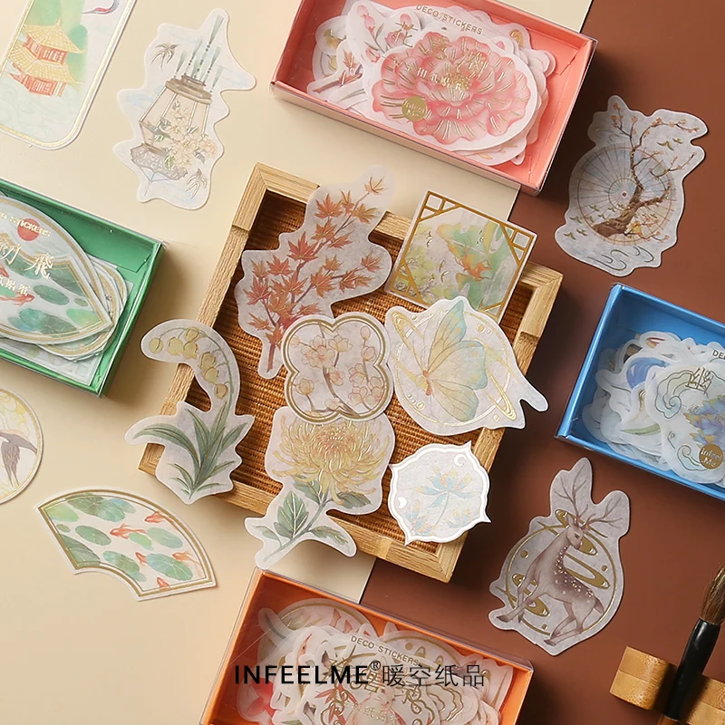 

Infeel.me Antiquity style Stamping paper diary sticker Scrapbooking Decoration label DIY pack 1 lot = 1 pack = 40 pcs