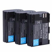 3Pcs Full coded LP-E6 LPE6 2650mAh Battery Batteria For Canon 5D Mark II III and IV 70D 5Ds 6D 5Ds 80D 7D 60D 5Ds R DSLR Camera