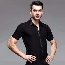 Новое поступление Мужская танцевальная рубашка мужские Бальные Танцевальные топы Мужские ча/Румба/Самба/для Бальных и латиноамериканских танцев рубашка DQ5017