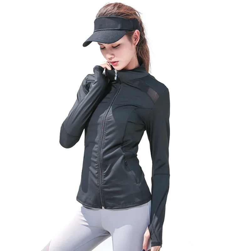 

Red Running Jacket Women Hoodies Summer Running Gradient Yoga Jacket Zip Sports Fashion Breathable Fitness Red Clothes Gym